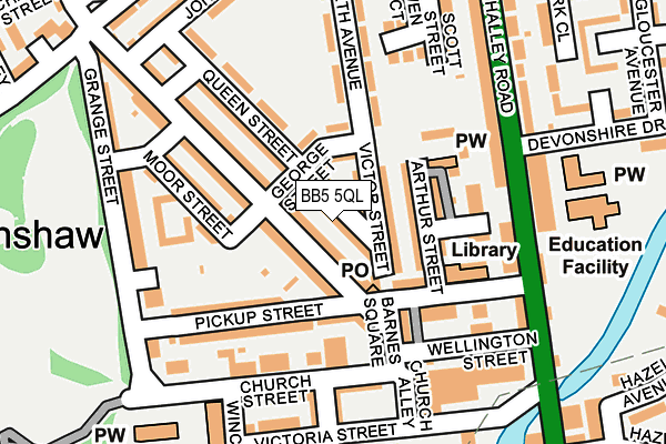 BB5 5QL map - OS OpenMap – Local (Ordnance Survey)