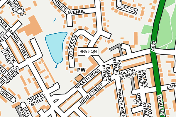 BB5 5QN map - OS OpenMap – Local (Ordnance Survey)