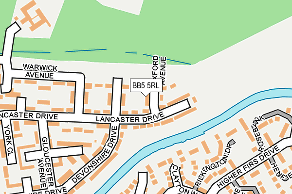 BB5 5RL map - OS OpenMap – Local (Ordnance Survey)