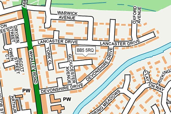 BB5 5RQ map - OS OpenMap – Local (Ordnance Survey)