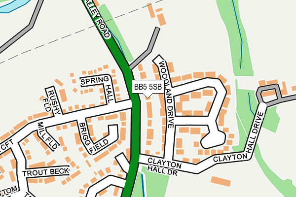 BB5 5SB map - OS OpenMap – Local (Ordnance Survey)