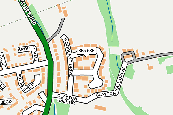 BB5 5SE map - OS OpenMap – Local (Ordnance Survey)