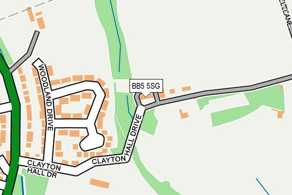 BB5 5SG map - OS OpenMap – Local (Ordnance Survey)