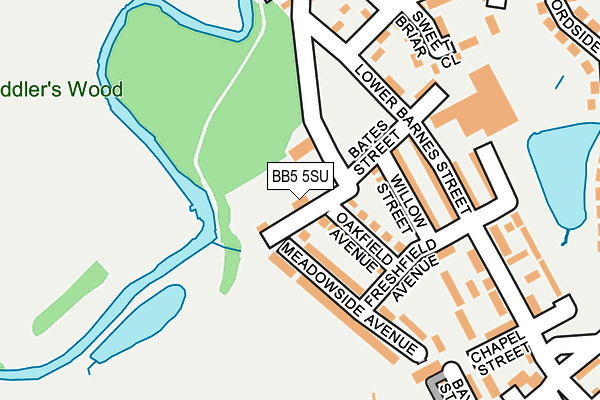 BB5 5SU map - OS OpenMap – Local (Ordnance Survey)
