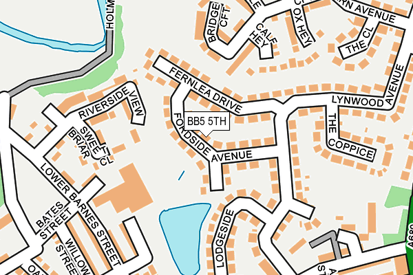 BB5 5TH map - OS OpenMap – Local (Ordnance Survey)