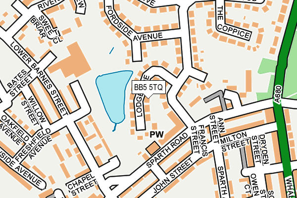 BB5 5TQ map - OS OpenMap – Local (Ordnance Survey)