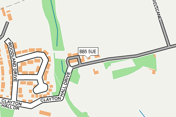 BB5 5UE map - OS OpenMap – Local (Ordnance Survey)