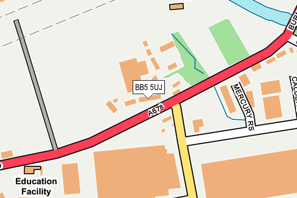 BB5 5UJ map - OS OpenMap – Local (Ordnance Survey)