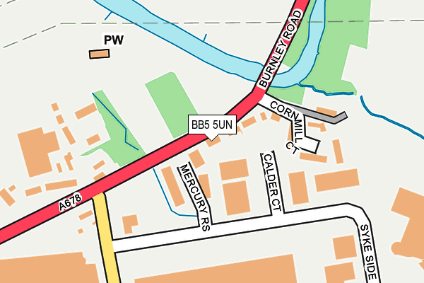 BB5 5UN map - OS OpenMap – Local (Ordnance Survey)