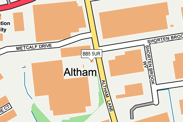 BB5 5UR map - OS OpenMap – Local (Ordnance Survey)