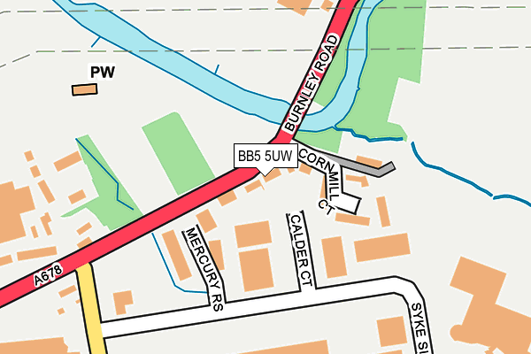 BB5 5UW map - OS OpenMap – Local (Ordnance Survey)