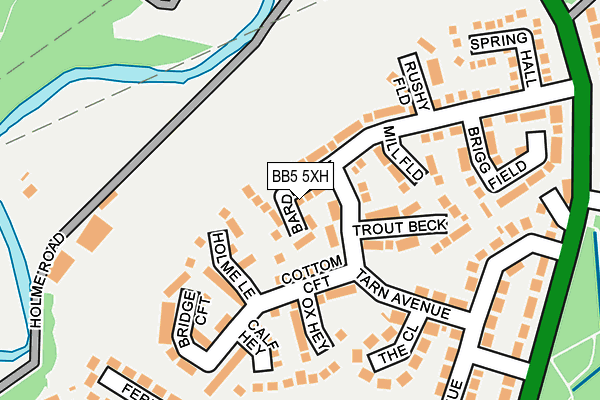 BB5 5XH map - OS OpenMap – Local (Ordnance Survey)