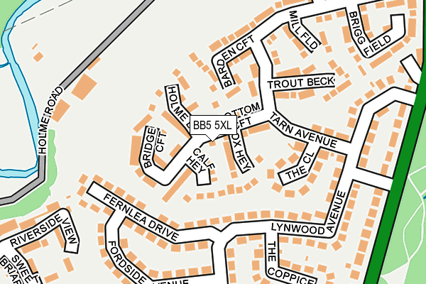 BB5 5XL map - OS OpenMap – Local (Ordnance Survey)