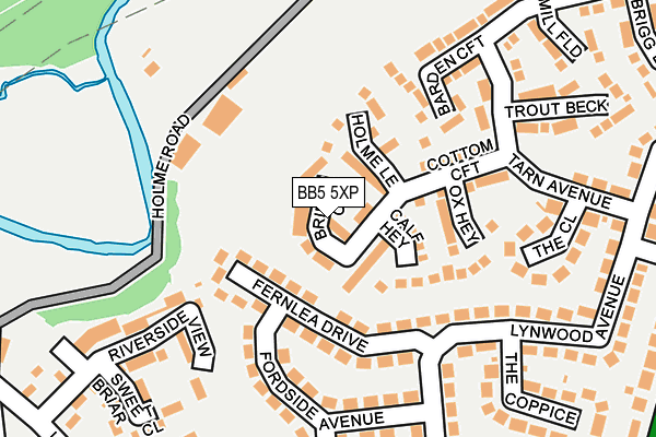 BB5 5XP map - OS OpenMap – Local (Ordnance Survey)