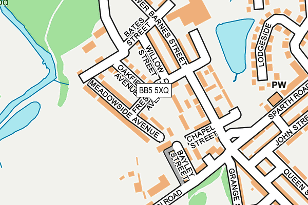BB5 5XQ map - OS OpenMap – Local (Ordnance Survey)