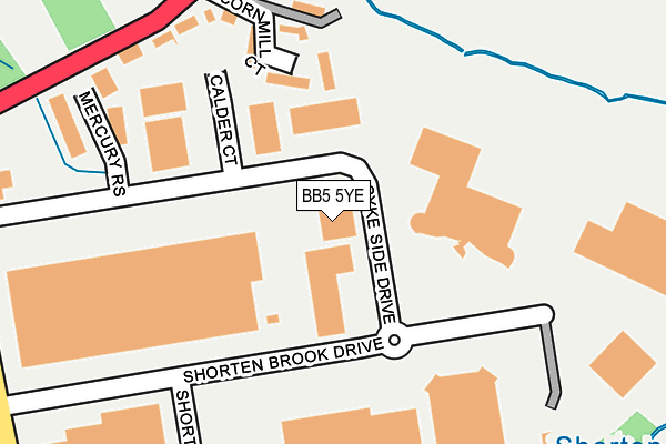 BB5 5YE map - OS OpenMap – Local (Ordnance Survey)
