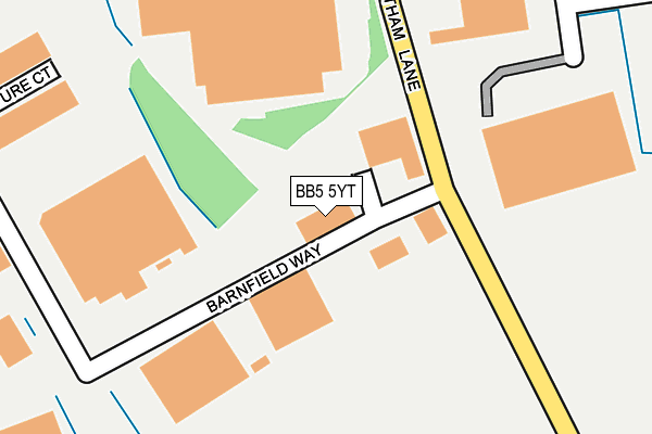 BB5 5YT map - OS OpenMap – Local (Ordnance Survey)