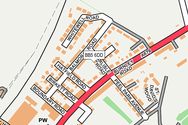 BB5 6DD map - OS OpenMap – Local (Ordnance Survey)