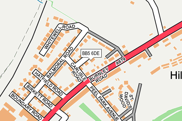 BB5 6DE map - OS OpenMap – Local (Ordnance Survey)