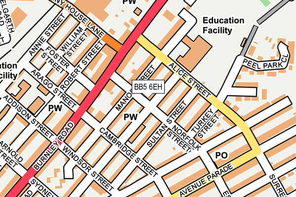 BB5 6EH map - OS OpenMap – Local (Ordnance Survey)