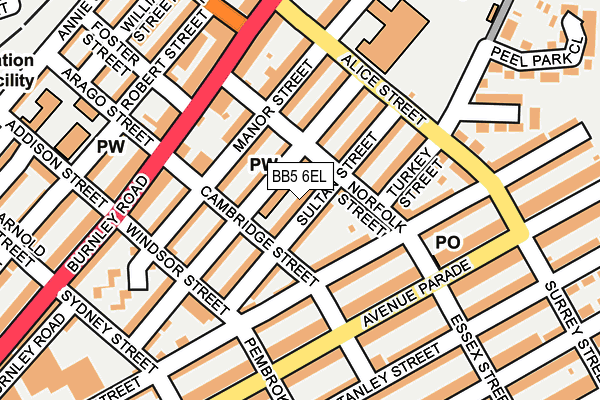 BB5 6EL map - OS OpenMap – Local (Ordnance Survey)