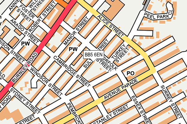 BB5 6EN map - OS OpenMap – Local (Ordnance Survey)