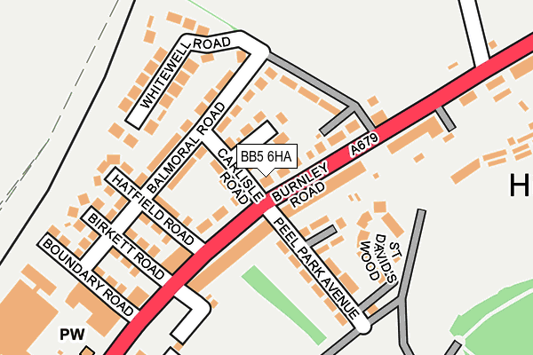 BB5 6HA map - OS OpenMap – Local (Ordnance Survey)