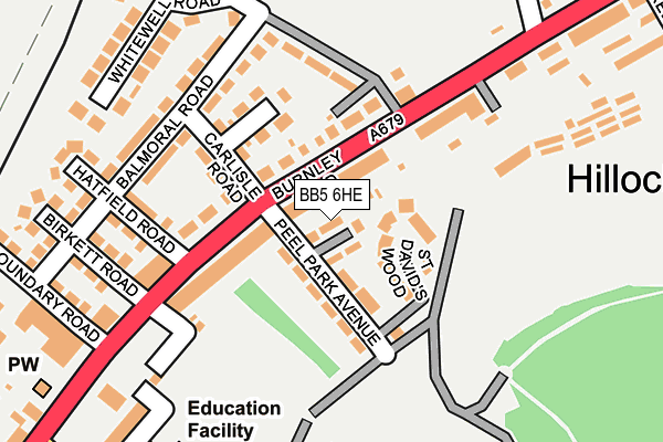 BB5 6HE map - OS OpenMap – Local (Ordnance Survey)