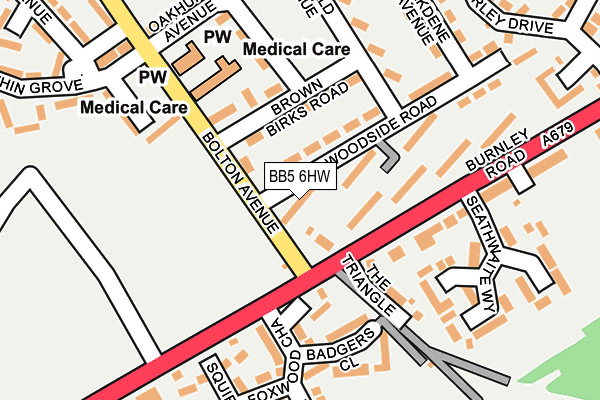 BB5 6HW map - OS OpenMap – Local (Ordnance Survey)