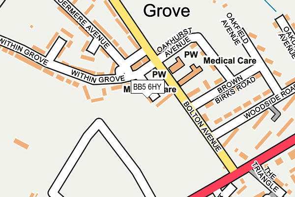 BB5 6HY map - OS OpenMap – Local (Ordnance Survey)