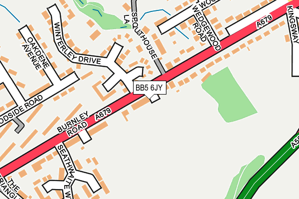 BB5 6JY map - OS OpenMap – Local (Ordnance Survey)