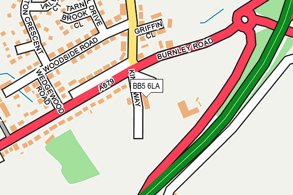 BB5 6LA map - OS OpenMap – Local (Ordnance Survey)