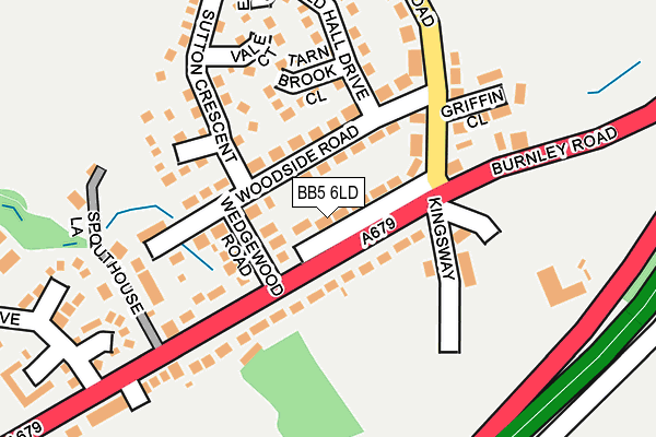 BB5 6LD map - OS OpenMap – Local (Ordnance Survey)