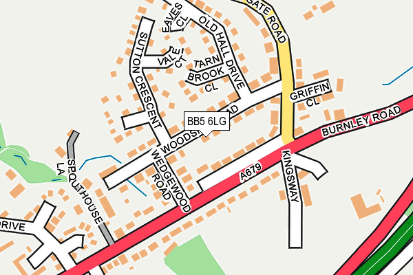 BB5 6LG map - OS OpenMap – Local (Ordnance Survey)