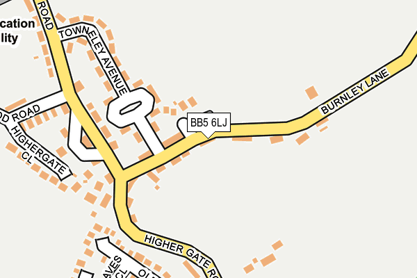 BB5 6LJ map - OS OpenMap – Local (Ordnance Survey)
