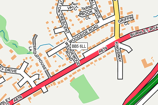 BB5 6LL map - OS OpenMap – Local (Ordnance Survey)