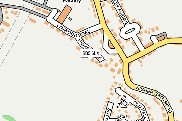 BB5 6LX map - OS OpenMap – Local (Ordnance Survey)