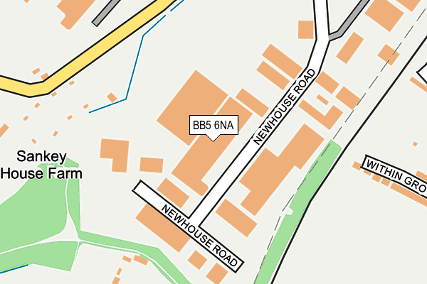 BB5 6NA map - OS OpenMap – Local (Ordnance Survey)