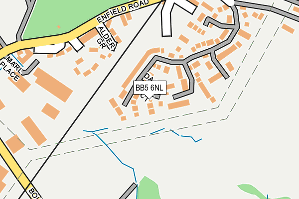 BB5 6NL map - OS OpenMap – Local (Ordnance Survey)