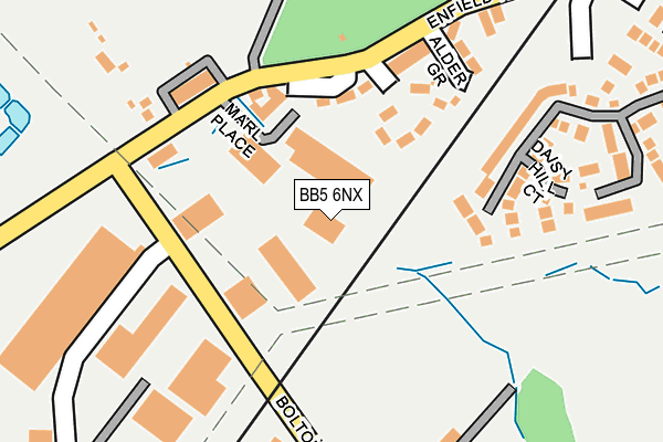 BB5 6NX map - OS OpenMap – Local (Ordnance Survey)