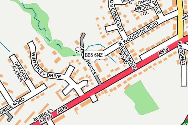 BB5 6NZ map - OS OpenMap – Local (Ordnance Survey)