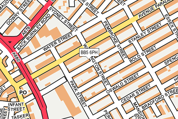 BB5 6PH map - OS OpenMap – Local (Ordnance Survey)