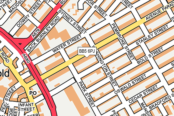 BB5 6PJ map - OS OpenMap – Local (Ordnance Survey)