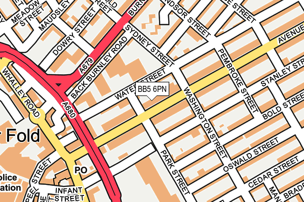 BB5 6PN map - OS OpenMap – Local (Ordnance Survey)