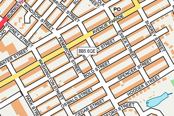 BB5 6QE map - OS OpenMap – Local (Ordnance Survey)
