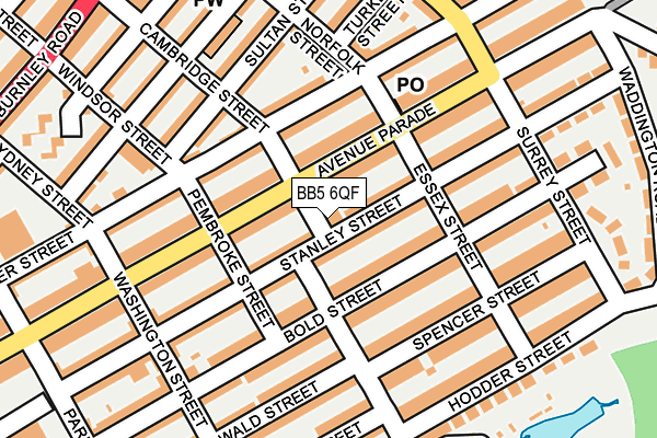 BB5 6QF map - OS OpenMap – Local (Ordnance Survey)