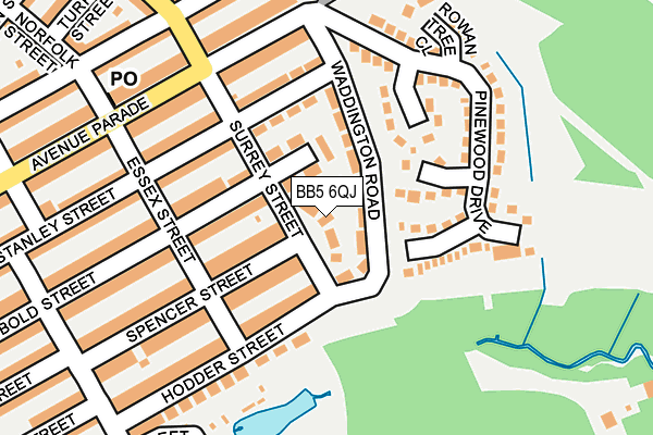 BB5 6QJ map - OS OpenMap – Local (Ordnance Survey)