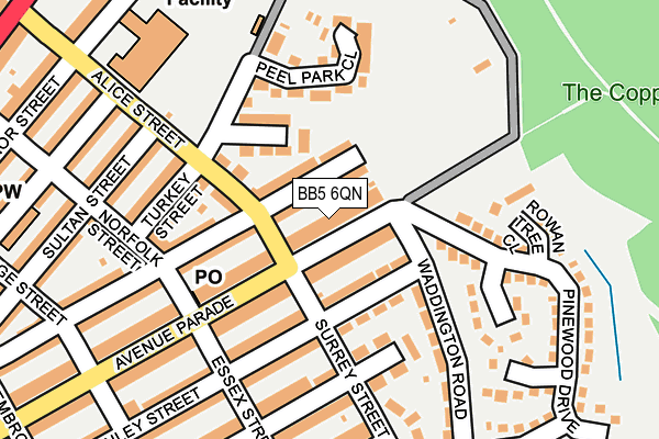 BB5 6QN map - OS OpenMap – Local (Ordnance Survey)