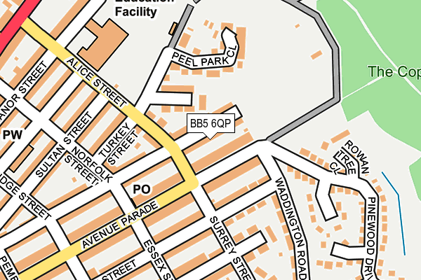 BB5 6QP map - OS OpenMap – Local (Ordnance Survey)