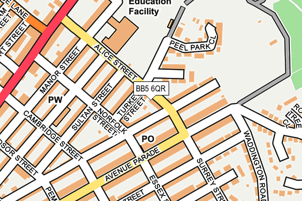 BB5 6QR map - OS OpenMap – Local (Ordnance Survey)